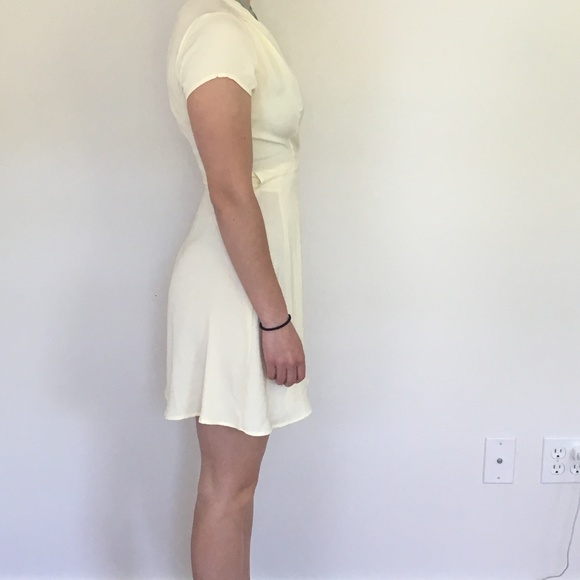 SUPERDOWN Kaia Wrap Dress In Cream - Picture 3 of 4
